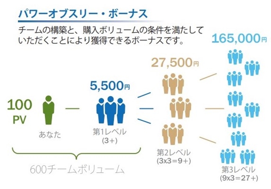 ドテラ パワーオブスリー・チームボーナス